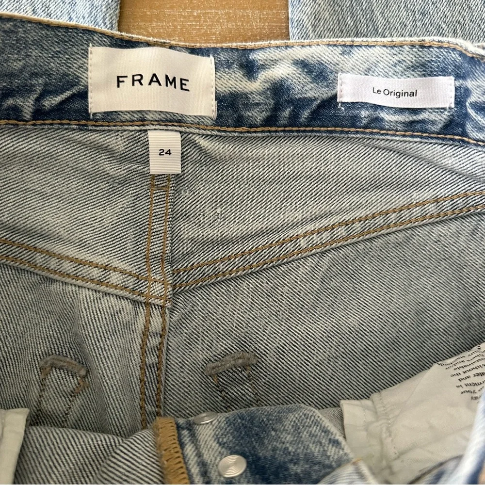 FRAME DENIM Le Original High Rise Slim Straight Leg Jeans Richlake - Picture 7 of 8